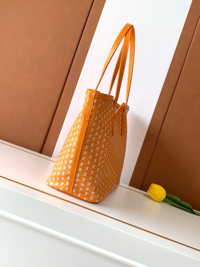 Goyard Calfskin Leather Tote Bag MM M8002 Orange
