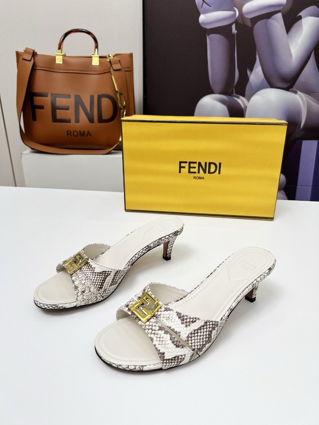 FENDI FFold leather mid-heel sandals 8R8538-1