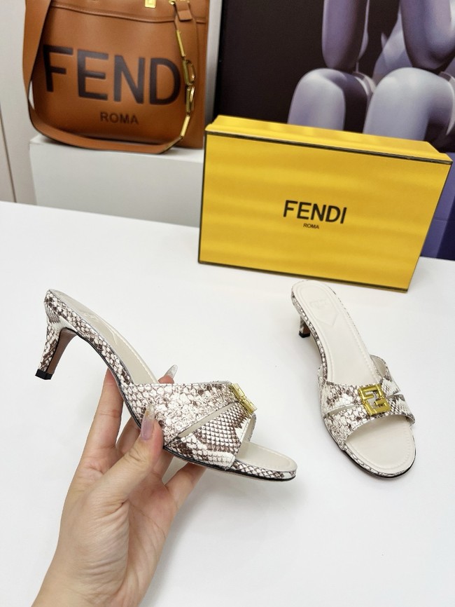 FENDI FFold leather mid-heel sandals 8R8538-1