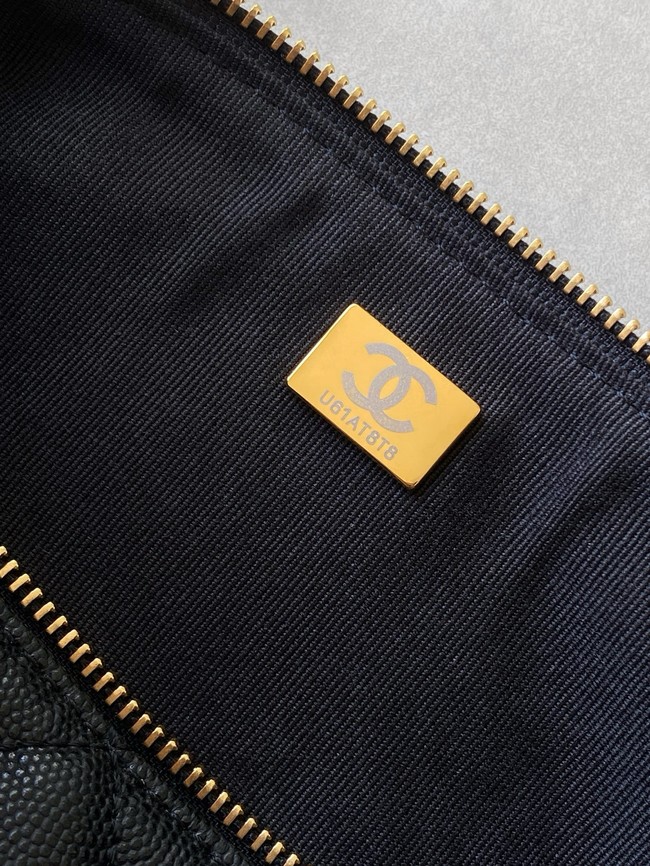 CHANEL Small Bowling Bag Grained Calfskin AS5792 black