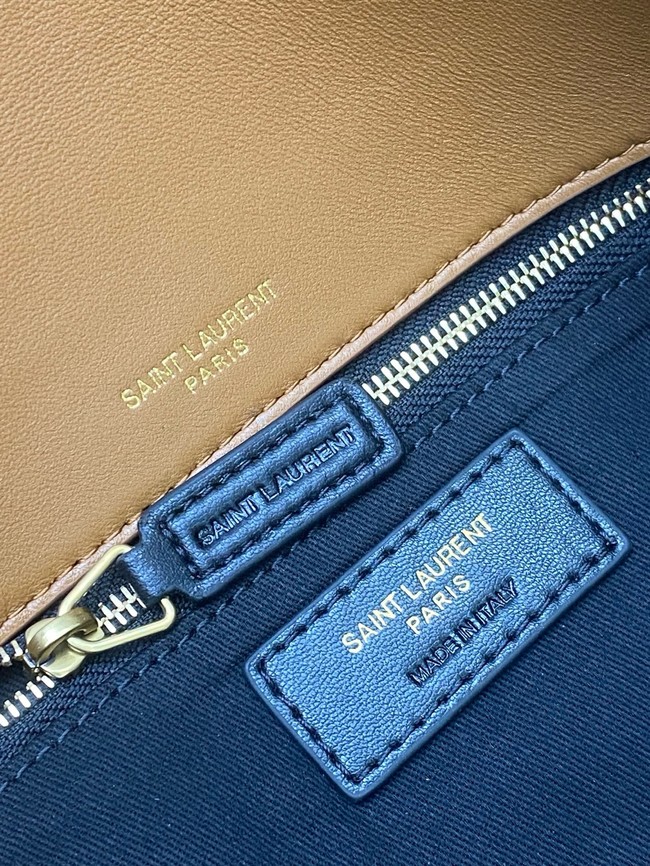 Saint Laurent CALYPSO small in plunged suede 734153 brown