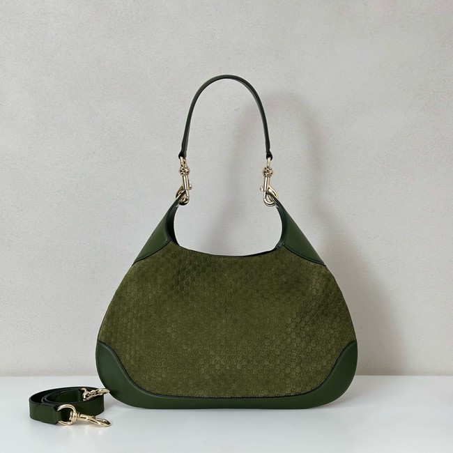 Gucci GG Marmont suede shoulder bag 834981 green
