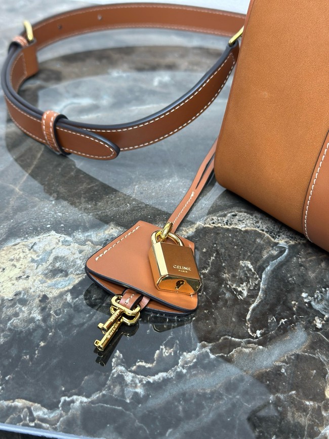 Celine LARGE BOSTON in SUEDE CALFSKIN 121323 TOBACCO