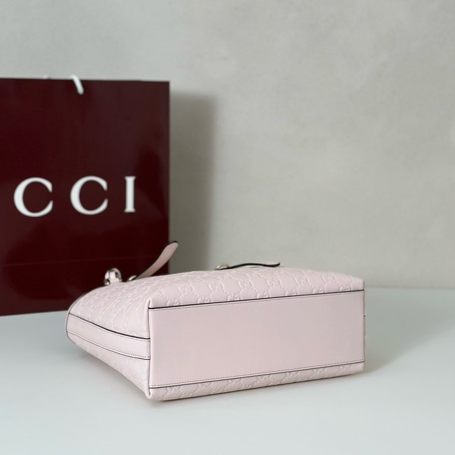 Gucci GG Emblem medium tote bag 847456 pink