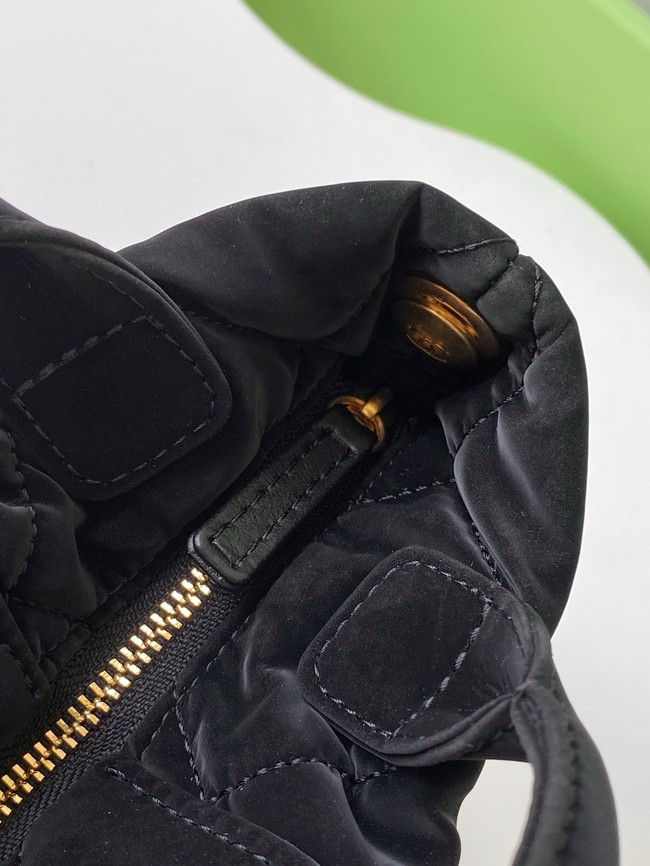 Chanel Velvet-Effect Nylon Mini Bow Bag AS5849 black