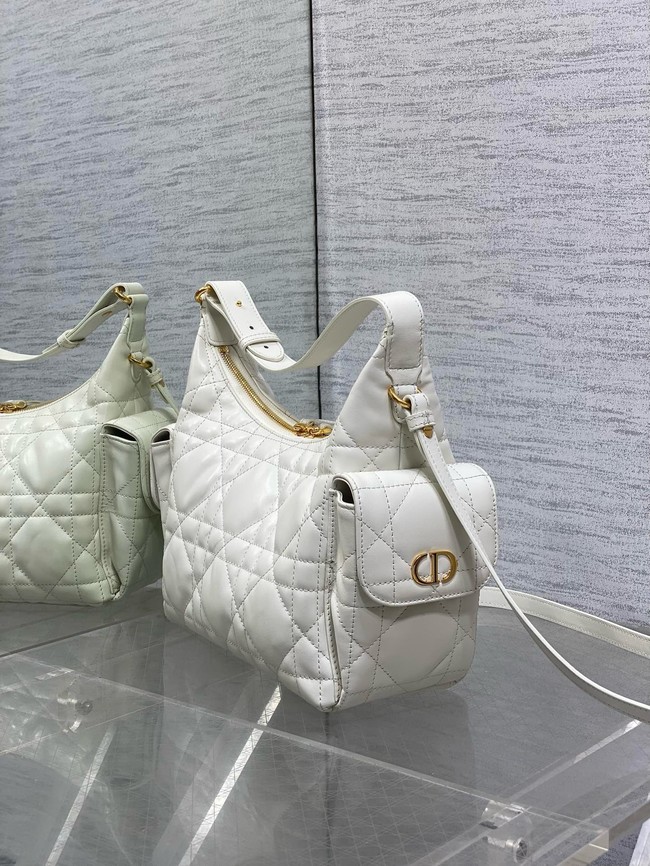 Dior Medium D-Dream Bag Macrocannage Lambskin M6323UU Latte