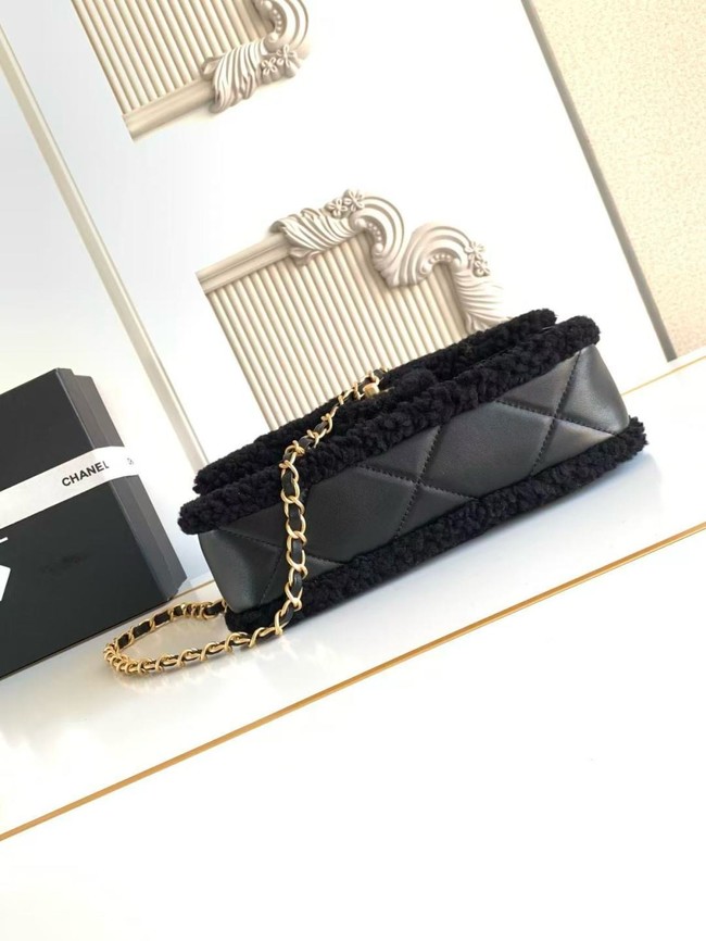 CHANEL Small Shoulder Bag Lambskin AS5149 black