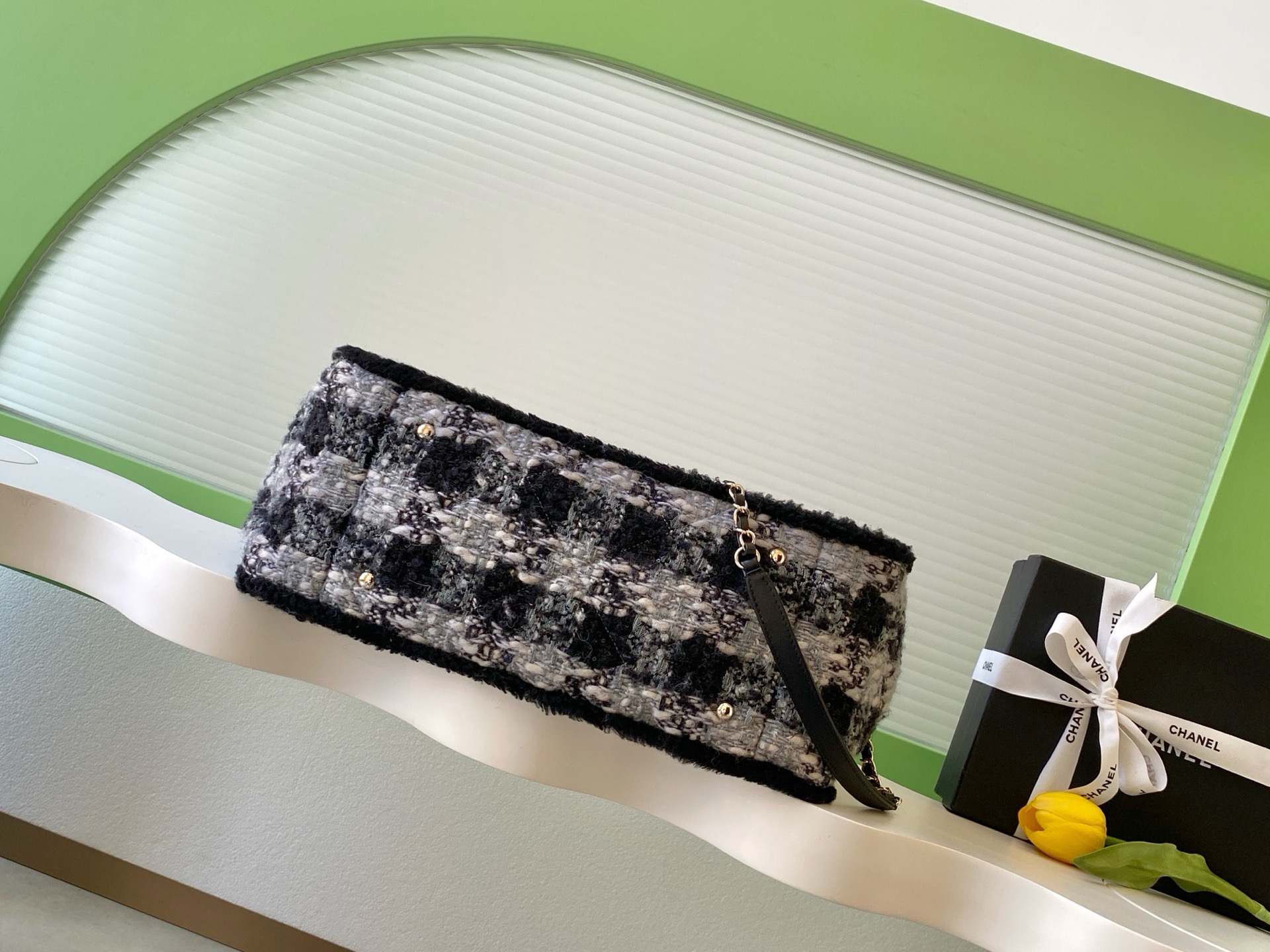 CHANEL Shopping Bag AS5689 Black & Grey