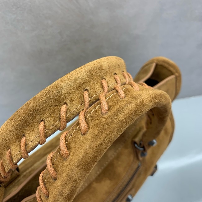Balenciaga Le City small suede tote bag 230582 camel