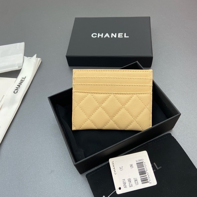 Chanel Classic Card Holder AP4814 yellow