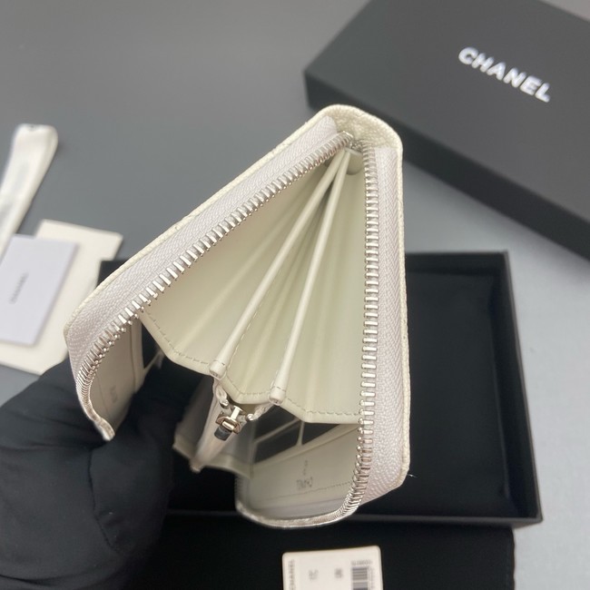 Chanel Classic Zipped Wallet 3726 Cream