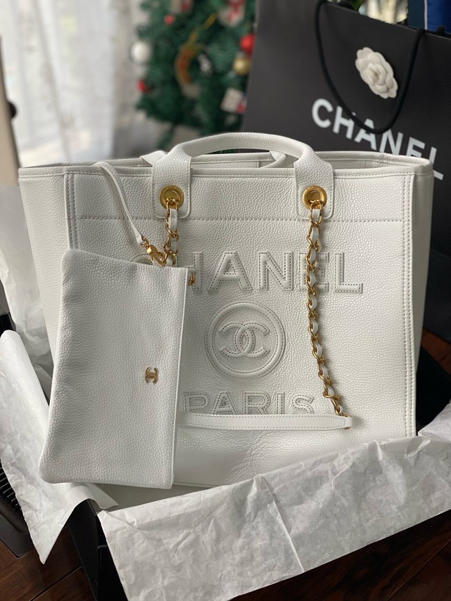 CHANEL Large Tote A66941 white