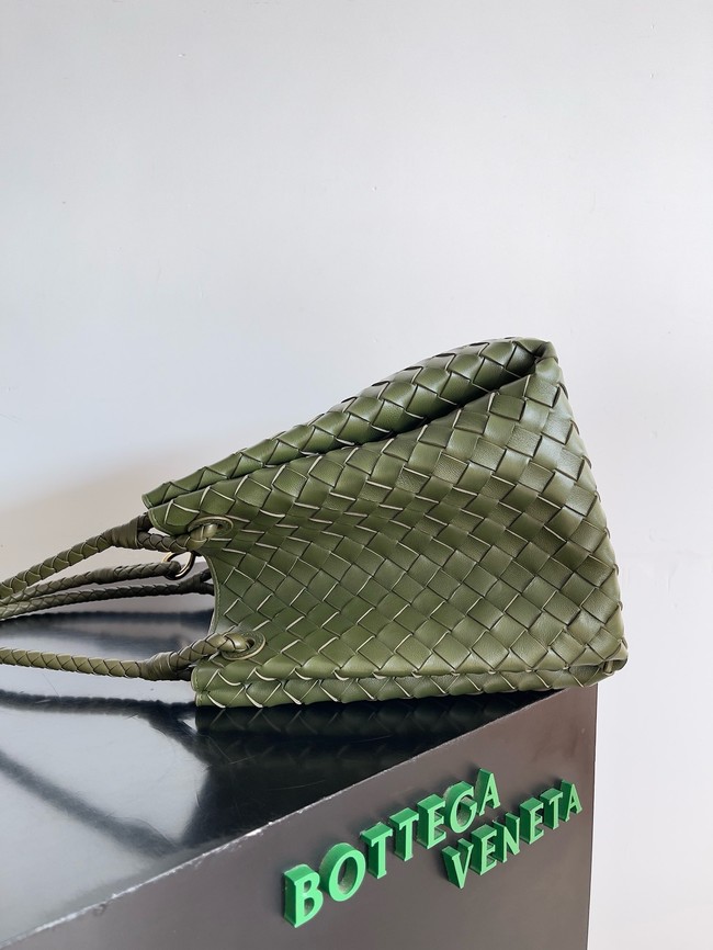 Bottega Veneta Parachute 826212 dark green&Brass finish