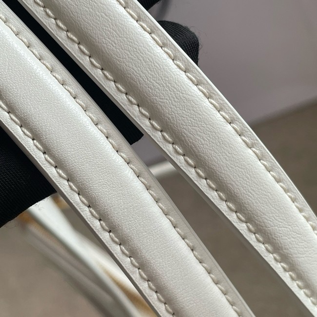 Celine FLAT CABAS NEW LUGGAGE IN GLOSSY CALFSKIN 123963 WHITE