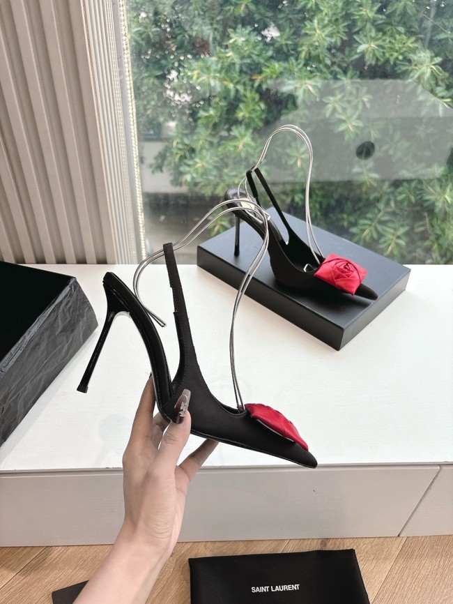 YSL AMALIA slingback pumps in satin crepe 21025-7