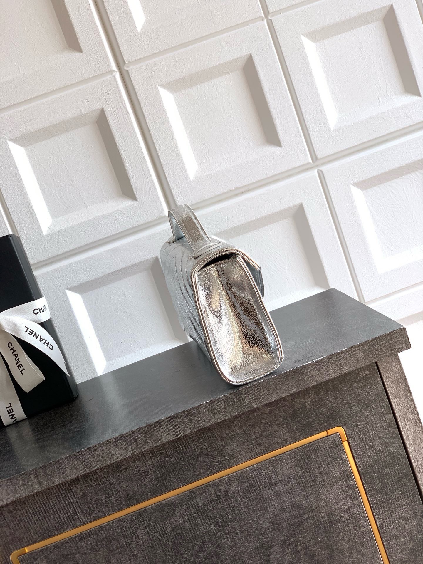 Chanel Original Leather 26X C6044 Silver