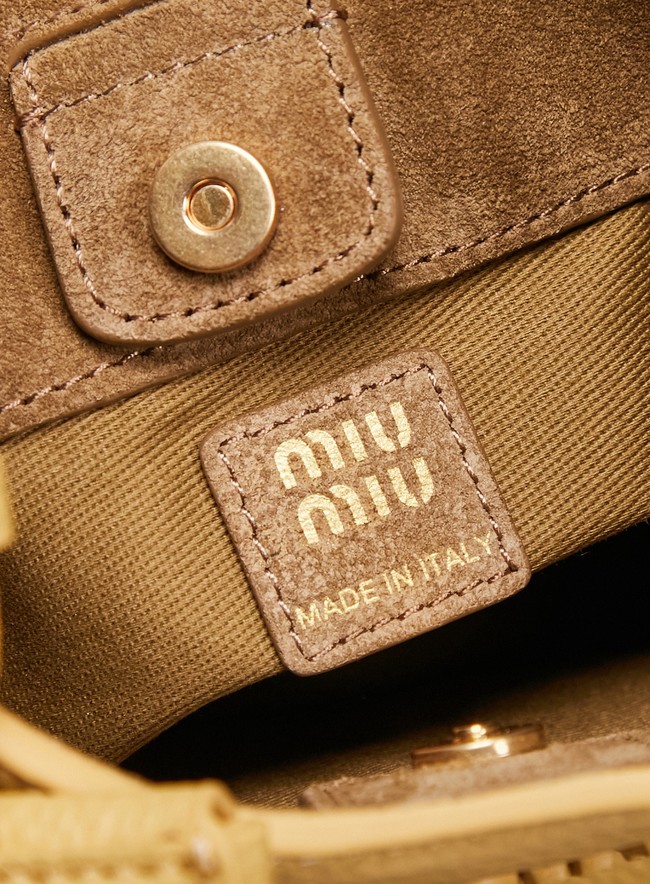 MIUMIU leather Shoulder Bag 5BE098 Apricot