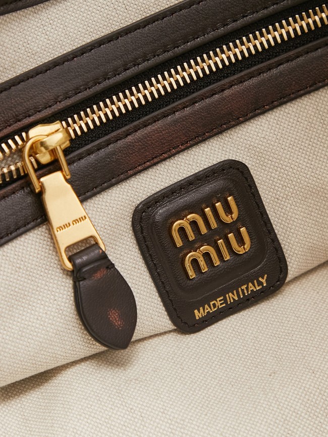 MIUMIU IVY leather handbag 5GB231 brown