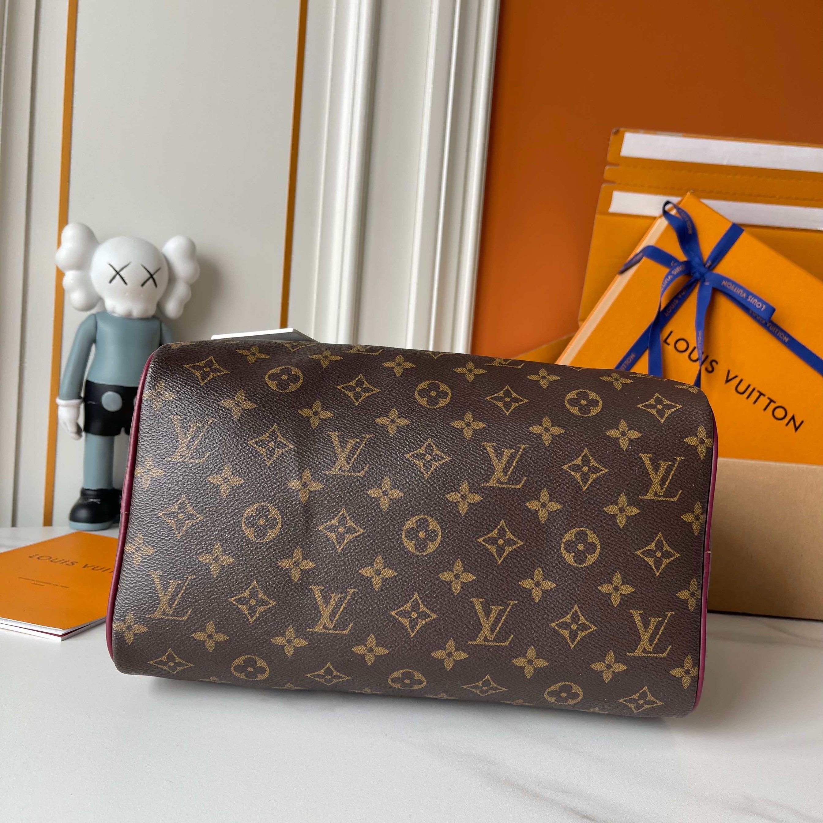 Louis Vuitton Monogram Canvas Speedy 30 Bandouliere M28379 Wine