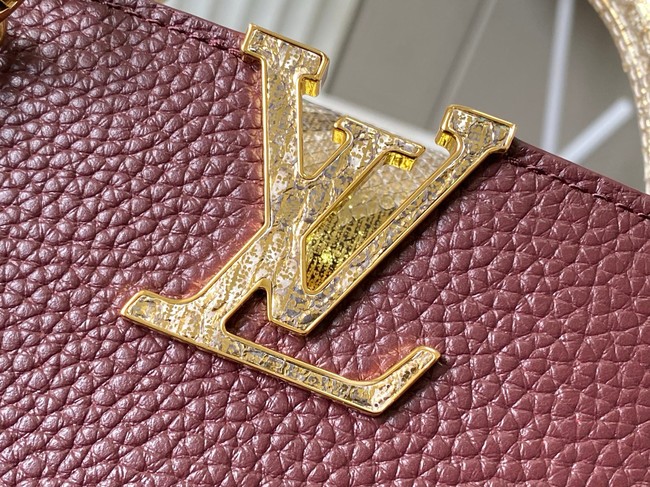 Louis Vuitton Capucines Mini M89369 Grenat Red&gold Snake skin