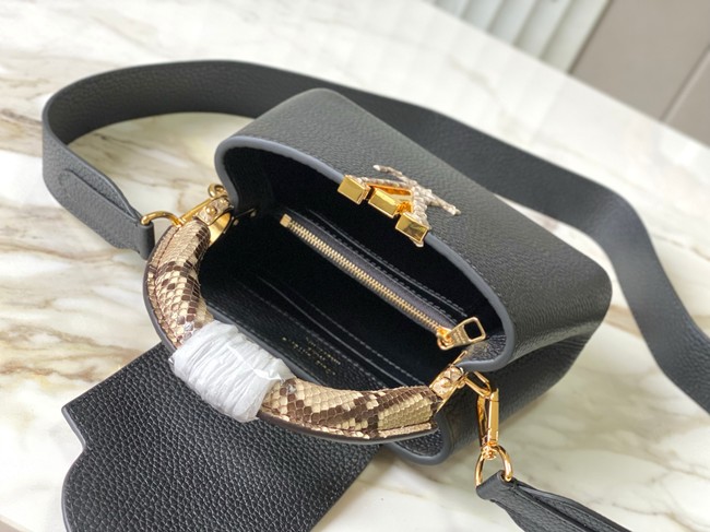 Louis Vuitton Capucines Mini M89369 black&gray Snake skin