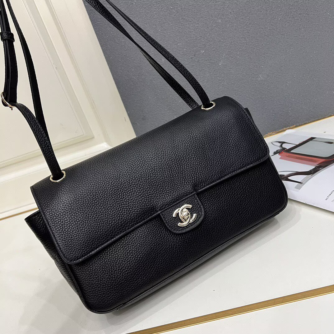 Chanel 26SS Original Leather Tote Shopping Bag 1A013 Black