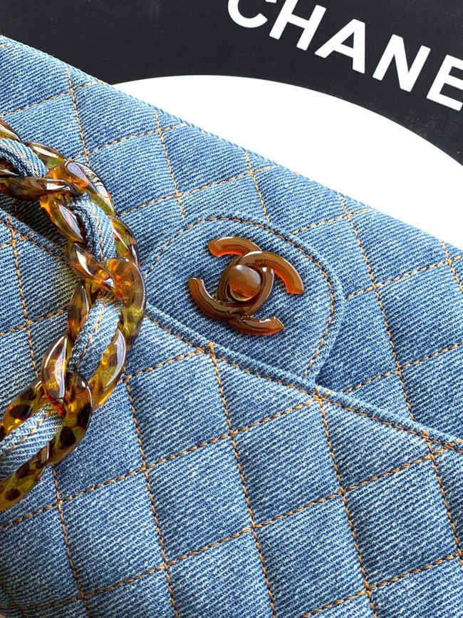 Chanel Flapbag Denim & Gold Metal 1116 Blue