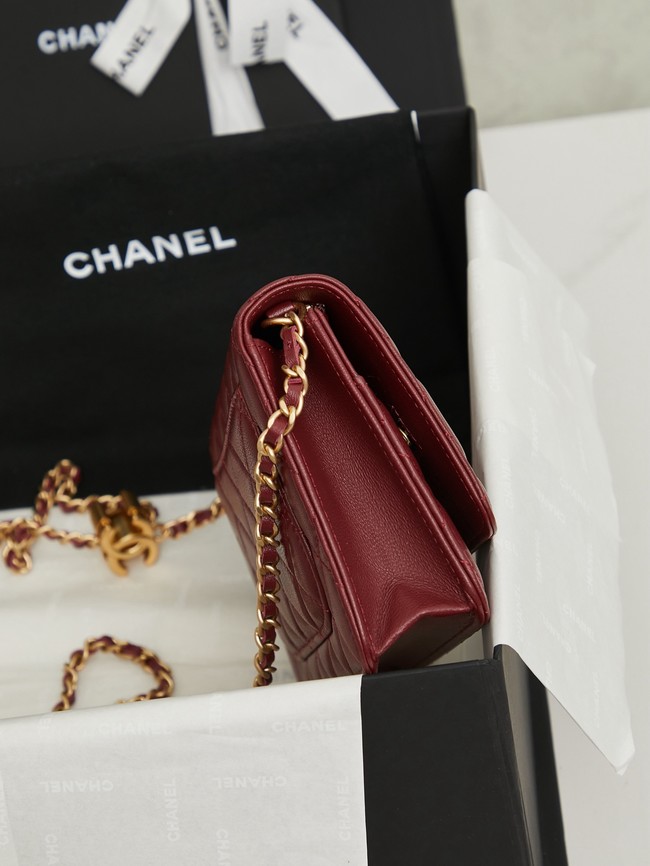 Chanel Wallet On Chain AP3938 burgundy