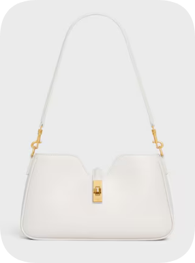 Celine SHOULDER CAMILLE 16 SOFT IN SMOOTH CALFSKIN 122073 white