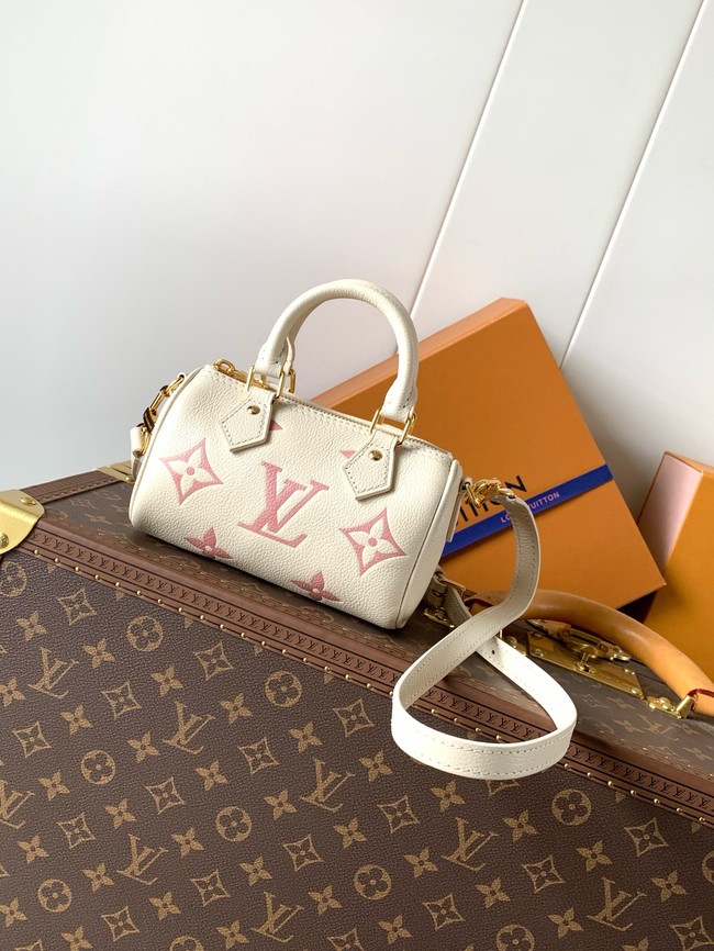 Louis Vuitton Nano Speedy M82450 Beige& pink