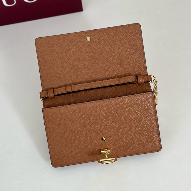 Gucci Half Horsebit wallet on chain 855654 brown