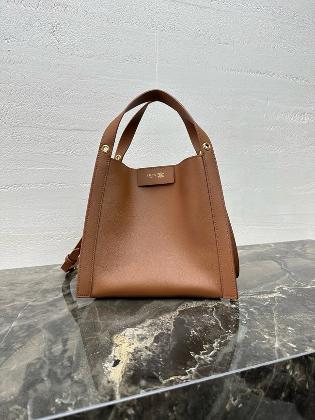 Celine SMALL CUBE BAG IN NATURAL Calfskin 124182 SOFT TAN