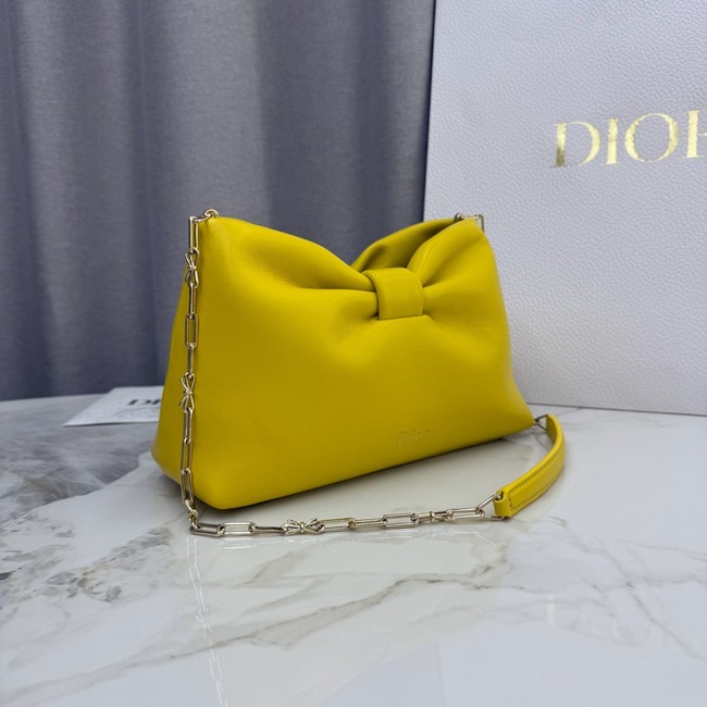 Small Dior Bow Bag Lambskin M0715O Buttercup
