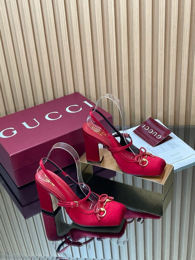 Gucci Womens slingback pump with Horsebit Heel 9.5CM 66924-4