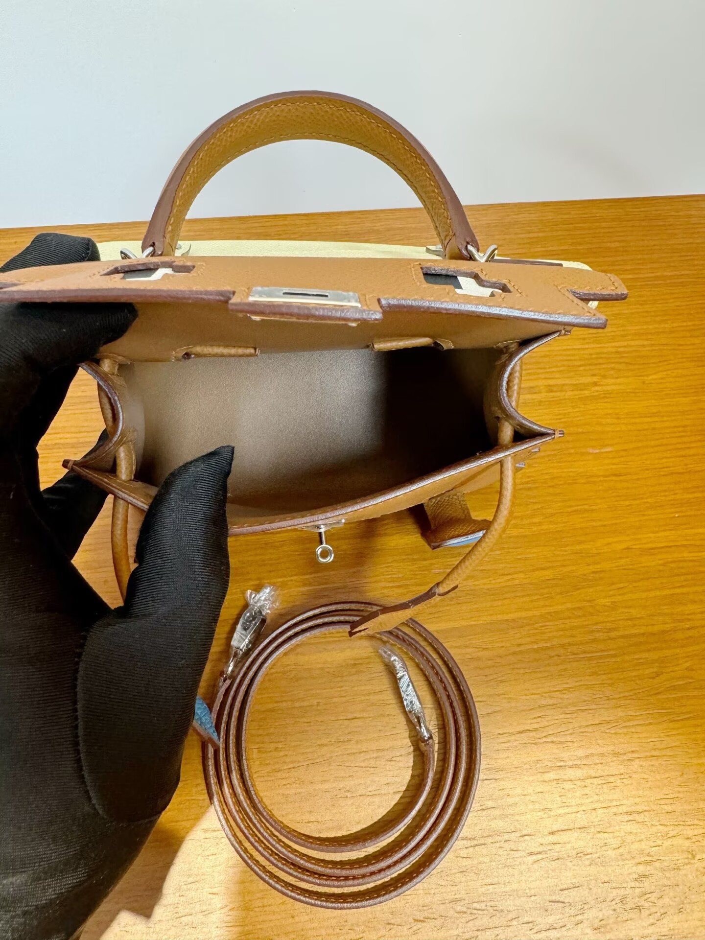 Hermes Original Epsom Leather Mosaic Figure Bag H6302 Brown Hermes Original Epsom Leather Mosaic Figure Bag H6302 Brown