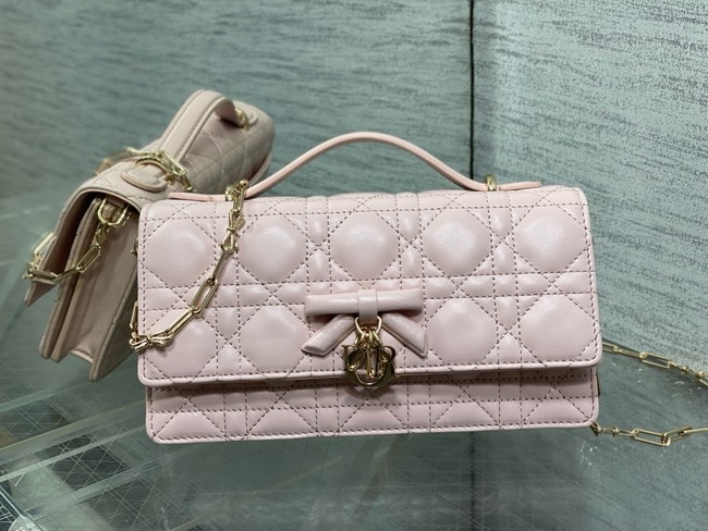 My Dior Mini Bag Cannage Lambskin S0984PU Rose Lingerie