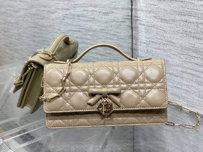 My Dior Mini Bag Cannage Lambskin S0984PU dark beige
