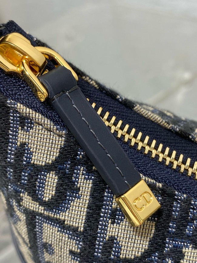 Small DiorTravel Nomad Pouch Blue Dior Oblique Jacquard 5267