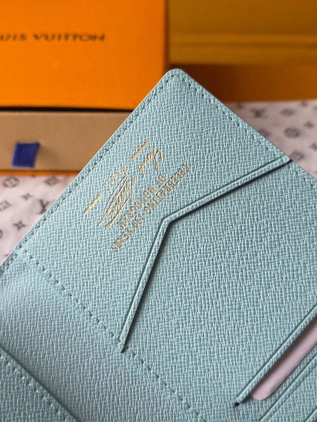 Louis Vuitton Passport Cover M27613 Bleu Courrier