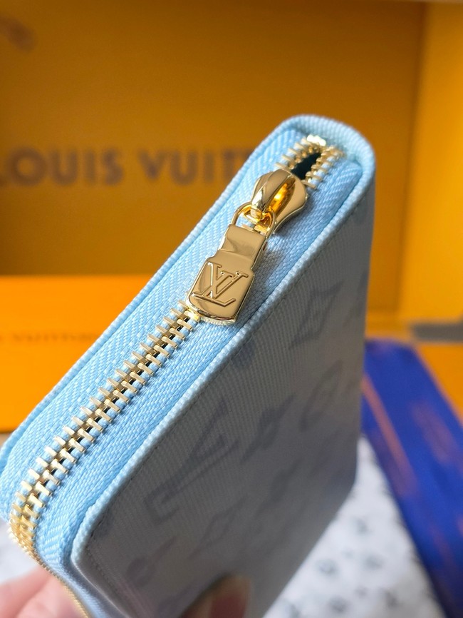 Louis Vuitton Zippy Wallet M27685 Bleu Courrier