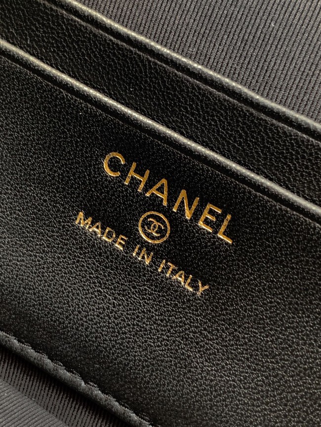 CHANEL Vanity with Chain AP5186 black&pink