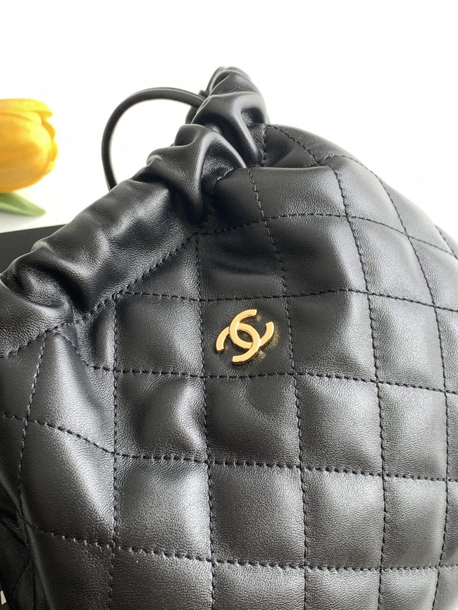 Chanel Lambskin Hobo Bag AS5227 black