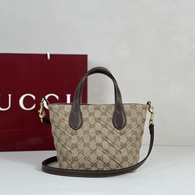 Gucci GG Marmont small tote bag GG canvas 855391 brown