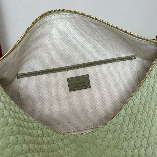 Gucci medium suede shoulder bag 862530 green