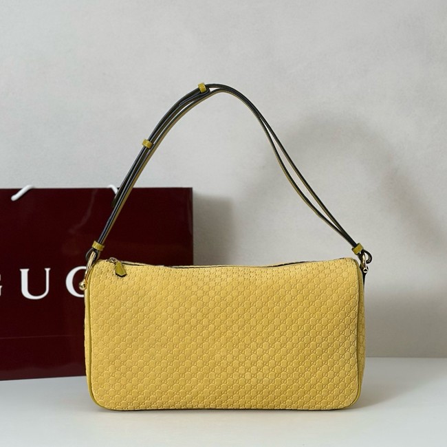 Gucci medium suede shoulder bag 862530 yellow