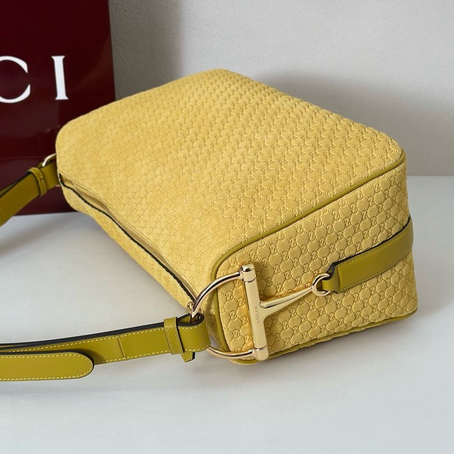 Gucci medium suede shoulder bag 862530 yellow