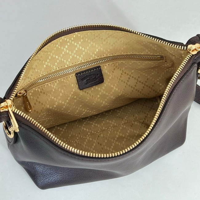 Gucci Brera small crossbody bag 871595 dark brown leather