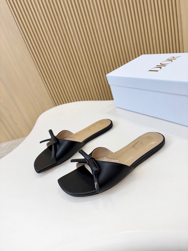 Dior Bow Slide Black Lambskin KCO583L-1
