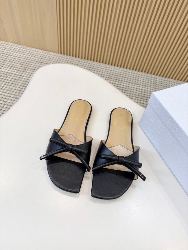 Dior Bow Slide Black Lambskin KCO583L-1