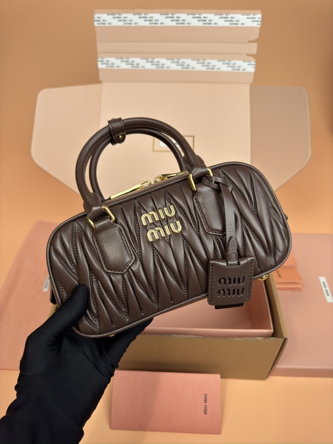 MIUMIU Arcadie quilted soft lamb leather handbag 5BB142-2